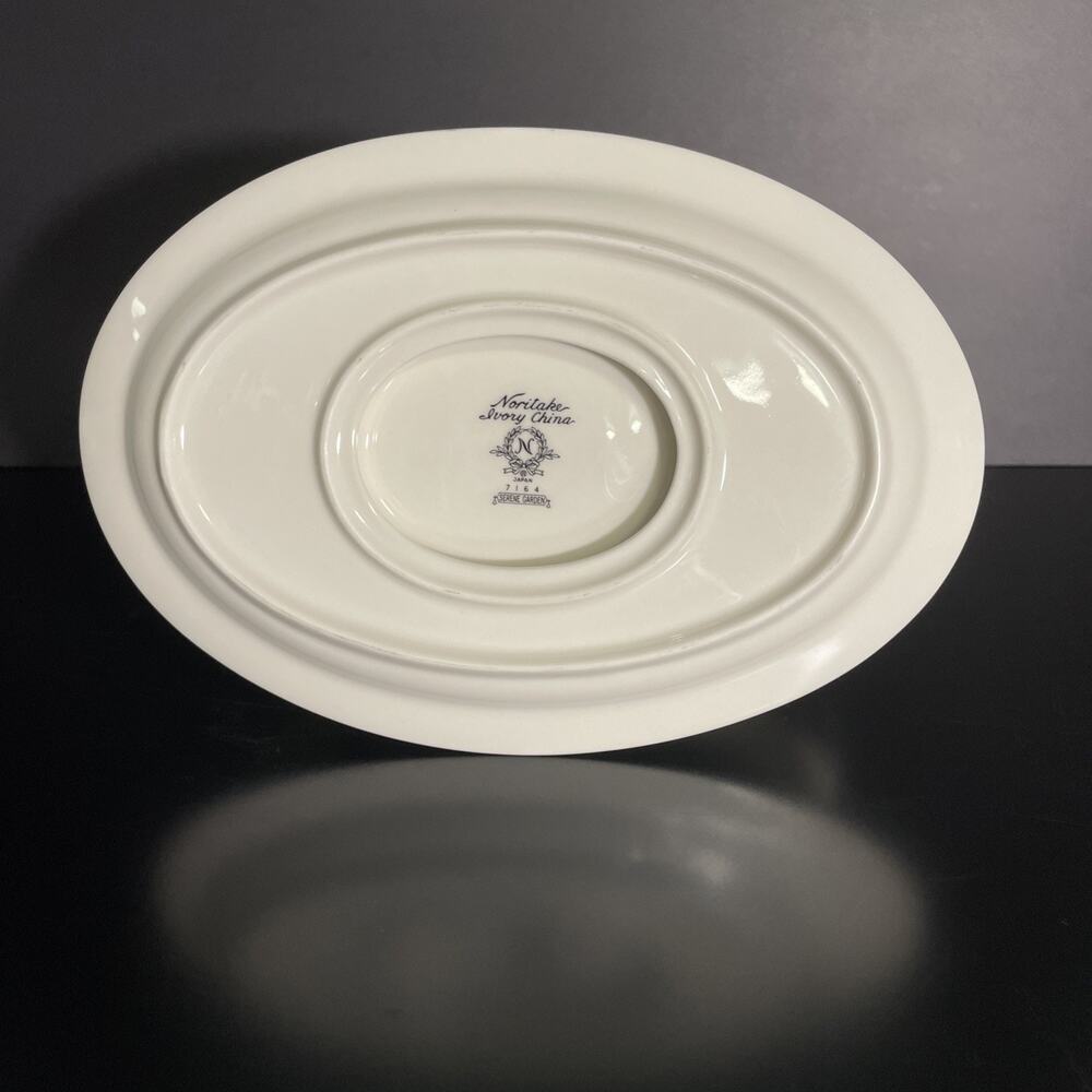 Noritake China SERENE GARDEN 7164 GRAVY BOAT with ATTACHED UNDERPLATE Japan - Picture 7 of 12